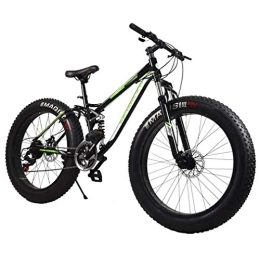 WJSW Fat Tyre Bike Fat Tire Mountain Bike Adult, Beach Snow Bike, Double Disc Brake Bikes, Mountain Bike Mens 26 Inch Wheels