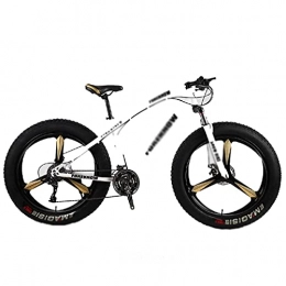 FBDGNG Fat Tyre Bike FBDGNG 26 Inch Mountain Bike For Adult 21 / 24 / 27 Speeds Man And Woman Bicycles Carbon Steel Frame With Dual Disc Brake(Size:24 Speed, Color:Black)