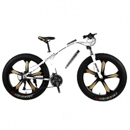 FBDGNG Fat Tyre Bike FBDGNG 26" Wheel Size Mountain Bike For Adult 21 / 24 / 27 Speeds Dual Suspension Man And Woman Bicycle(Size:27 Speed, Color:Black)
