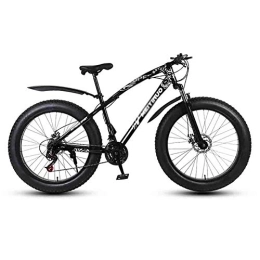 GAOTTINGSD Fat Tyre Bike GAOTTINGSD Adult Mountain Bike Bicycle MTB Adult Beach Bike Snowmobile Bicycles Mountain Bikes For Men And Women 26IN Wheels Double Disc Brake (Color : Black, Size : 27 speed)