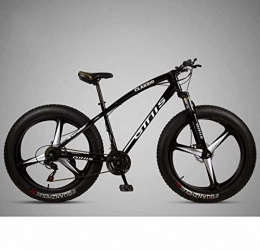 GASLIKE Fat Tyre Bike GASLIKE Mountain Bike Bicycle for Adults, 264.0 Inch Fat Tire MTB Bike, Hardtail High-Carbon Steel Frame, Shock-Absorbing Front Fork And Dual Disc Brake, Black, 30 speed
