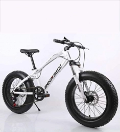 GBX Bike,Fat Tire Mens Mountain Bike, Double Disc Brake/High-Carbon Steel Frame Bikes, 7 Speed, Beach Snowmobile Bicycle 20 inch Wheels,a