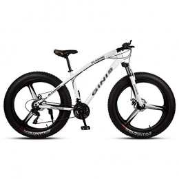Giow Bike Giow 26 Inches Teens Mountain Bikes, 21 / 24 / 27 / 30-Speed Fat Tire Bicycle, High-carbon Steel Frame Hardtail Mountain Bike With Dual Disc Brake, 3 Spoke (Color : 24 speed)
