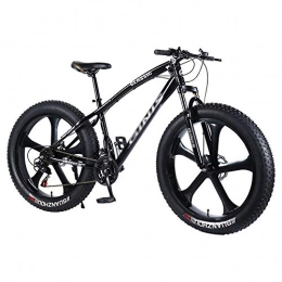 Giow Bike Giow Shock Mountain Bikes, Fat Tire Variable Speed Bicycle, High-carbon Steel Frame Hardtail Mountain Bike With Dual Disc Brake, 5 Spoke, 21 / 24 / 27 / 30-speed, 26 Inches (Color : 21 speed)