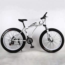 GMZTT Fat Tyre Bike GMZTT Unisex Bicycle Fat Tire Adult Mountain Bicycle, Lightweight High-Carbon Steel Frame Cruiser Bikes, Beach Snowmobile Mens Bicycle, Double Disc Brake 26 Inch Wheels