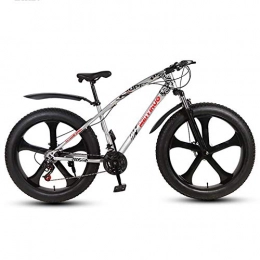 GQFGYYL-QD Bike GQFGYYL-QD Mountain Bike with Front Suspension Adjustable Seat and Shock Absorption, 26 Inch Fat Tire 27 Speed Mountain Bicycle, for Adults Outdoor Riding, 1