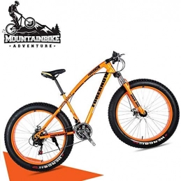 GQQ Bike GQQ 20-Inch Mountain Bike Tires, Variable Speed Bicycle Girls Hardtail MTB with Front Suspension and Disc Brakes, Frame Made of Carbon Steel, Black, 27 Speed, Orange