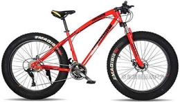 GQQ Fat Tyre Bike GQQ Mountain Bikes, 24-Inch Fat Tire Hardtail Variable Speed Bicycle, Dual Suspension Frame and Suspension Fork Mountain Terrain, C, 21 Speed, a