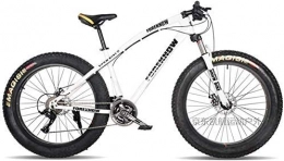 GQQ Fat Tyre Bike GQQ Mountain Bikes, 24-Inch Fat Tire Hardtail Variable Speed Bicycle, Dual Suspension Frame and Suspension Fork Mountain Terrain, C, 21 Speed, C, 21 Speed