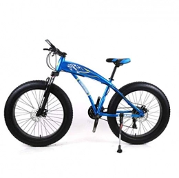 GQQ Fat Tyre Bike GQQ Road Bicycle Mountain Bicycle Cycling, 24 inch Shock Absorption Road Bike Sports Leisure Unisex, Blue, 24 Speed
