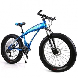 GQQ Fat Tyre Bike GQQ Road Bicycle Mountain Bike, Aluminum Alloy 24 inch Wheels Road Bicycle Cycling Travel Unisex, Blue, 7 Speed