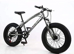 GQQ Fat Tyre Bike GQQ Variable Speed Bicycle, Fat Tire Men's Mountain Bike, Dual Disc Brakes / High Carbon Carbon Frame Bikes, Snowmobile Beach Bike, J, 27 Speed, C