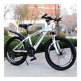 GUHUIHE Fat Tyre Bike GUHUIHE Fat Mountain Bike Variable Speed Cross Country Bicycle Adults Student Children Bmx Road 20-26 Inches Bike For Men And Women (Color : White, Size : 21)