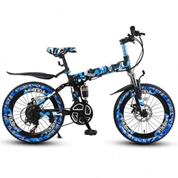 GUI-Mask SDZXCFoldable Bicycle Mountain Bike Speed Shock Absorber Disc Brake Boy Primary School Children 20 Inch