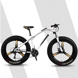 GUO  GUO 26 Inch Snowmobile Fat Tire Bike Offroad Road Beach Bicycle Double Disc Brake Varied Speed Adult Men Women Bicycle Mountain Bike-white2_21_speed_3_knives