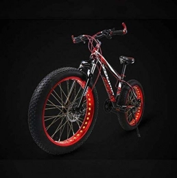 HCMNME Fat Tyre Bike HCMNME durable bicycle 20 Inch Fat Tire Mountain Bikes for Men Women, Hardtail High-Carbon Steel Frame Mountain Bike Bicycle, Double Disc Brake Alloy frame with Disc Brakes