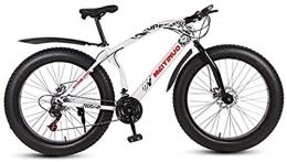 HCMNME Fat Tyre Bike HCMNME durable bicycle 26 Inch Bicycle Mountain Bikes for Adult, Fat Tire Mountain Trail Bike, Dual Disc Brake Hardtail Mountain Bike, High-Carbon Steel Frame Alloy frame with Disc Brakes