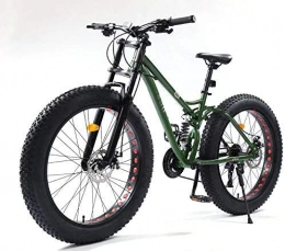 HCMNME Fat Tyre Bike HCMNME durable bicycle 26 Inch Mountain Bikes, Fat Tire MBT Bike Bicycle Soft Tail, Full Suspension Mountain Bike, High-Carbon Steel Frame, Dual Disc Brake Alloy frame with Disc Brakes