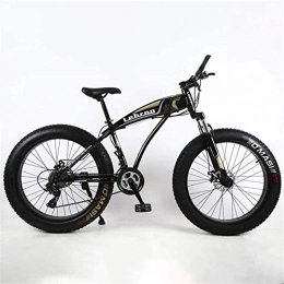 HCMNME Fat Tyre Bike HCMNME durable bicycle Fat Tire Adult Mountain Bike, Lightweight High-Carbon Steel Frame Cruiser Bikes, Beach Snowmobile Mens Bicycle, Double Disc Brake 26 Inch Wheels Alloy frame with Disc Brak