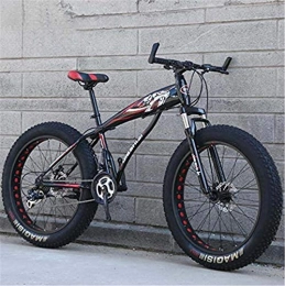HCMNME Fat Tyre Bike HCMNME durable bicycle Fat Tire Mountain Bike Bicycle for Men Women, Hardtail MBT Bike, High-Carbon Steel Frame And Shock-Absorbing Front Fork, Dual Disc Brake Alloy frame with Disc Brakes