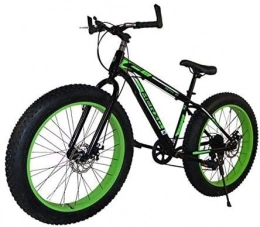 HCMNME Fat Tyre Bike HCMNME durable bicycle Fat Tire Mountain Bike for Men And Women, 26-Inch Wheels 17 Inch High-Carbon Steel Frame, 4.0 Inch Wide Tires 7-Speed Alloy frame with Disc Brakes