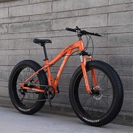 HCMNME Fat Tyre Bike HCMNME durable bicycle Fat Tire Mountain Bike Mens, 26 Inch Adult Snow Bike, Double Disc Brake Cruiser Bikes, Beach Bicycle, 4.0 Wide Wheels Alloy frame with Disc Brakes