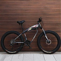 HCMNME Fat Tyre Bike HCMNME durable bicycle Mountain Bike Bicycle for Adults, Fat Tire Hardtail MBT Bike, High-Carbon Steel Frame, Dual Disc Brake, 26 Inch Wheels Alloy frame with Disc Brakes