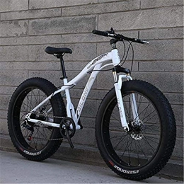 HCMNME Fat Tyre Bike HCMNME durable bicycle Mountain Bikes, Fat Tire Hardtail High Carbon Steel Frame Mountain Bicycle, Spring Suspension Fork Mountain Bike, Double Disc Brake Alloy frame with Disc Brakes