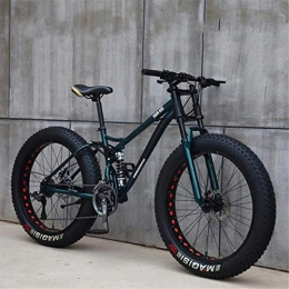 HCMNME Fat Tyre Bike HCMNME durable bicycle, Mountain Bikes, Mountain Bike 27.5 Inch, 3-Spoke Wheels, Lock Front Fork, Off-Road Bicycle, Double Disc Brake, 4 Speeds Available, for Men Women Alloy frame with Disc Brak