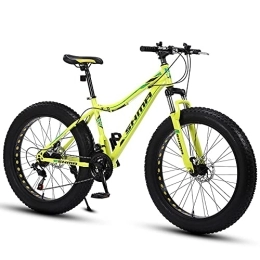 JAMCHE Bike JAMCHE 24 / 26-inch Mountain Bike, 4.0 Inch Thick Wheel Mountain Bikes, Adult Fat Tire Mountain Trail Bike, 7 / 21 / 24 / 27 / 30 Speed Bicycle With High Carbon Steel Frame Double Disc Brake