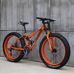 JAMCHE Fat Tyre Bike JAMCHE Mountain Bikes, 26 inch Fat Tire Hardtail Mountain Bike, Dual Suspension Frame and Suspension Fork All Terrain Mountain Bike, A~26 Inches, 27 Speed