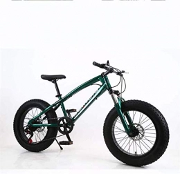 JASSXIN Fat Tire Mens Mountain Bike, Double Disc Brake/High-Carbon Steel Frame Cruiser Bikes, Beach Snowmobile Bicycle, 7 Speed,D