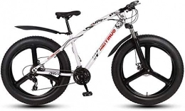 JIAWYJ Bike JIAWYJ YANGHONG-Sport mountain bike- Bicycle 26 inch Double Disc Snowmobile Wide Tires Off-Road ATV Transmission Bike Adult Mountain Bike, White, 21" OUZHZDZXC-1