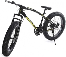 JZTOL Fat Tyre Bike JZTOL 26Inch Mountain Bike Fat Tire, Medium High-Tensile Aluminum Frame, 21-Speed Wheels, 4-Inch Wide Knobby Tires, Front And Rear Brakes, Outdoor Cycling Road Bike