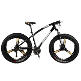 Kays Fat Tyre Bike Kays 26 Inch Mountain Bike For Adult 21 / 24 / 27 Speeds Man And Woman Bicycles Carbon Steel Frame With Dual Disc Brake(Size:24 Speed, Color:Black)
