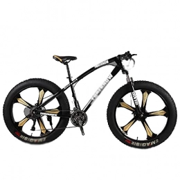 Kays Fat Tyre Bike Kays 26" Wheel Size Mountain Bike For Adult 21 / 24 / 27 Speeds Dual Suspension Man And Woman Bicycle(Size:24 Speed, Color:Black)