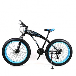 KNFBOK Fat Tyre Bike KNFBOK bikes for adults 21-speed 26-inch mountain bike wide tire disc shock absorber student bicycle High carbon steel black blue Suitable for snow, roads, beaches, etc.