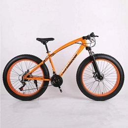 KNFBOK Fat Tyre Bike KNFBOK mens bikes mountain bike Mountain Bike 21Speeds Off-road gear reduction Beach Bike 4.0 big tire wide tire bicycle adult Adapt to a variety of road conditions yellow