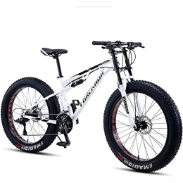 LapooH Mountain-Bicycles Sport,Mens All-Terrain Fat Tire Mountain Bike, 21/24/27/30 Speed Drivetrain, 26-inch Wheels, 11CM Wide Tires,D,24 speed