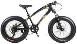 LBWT Fat Tyre Bike LBWT 7 Speeds Mountain Bike, 26 Inch Off-road Bicycle, High Carbon Steel, With Disc Brakes And Suspension Fork, Gifts (Color : Black, Size : 7 Speed)