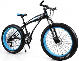 LBWT Fat Tyre Bike LBWT Mens Mountain Bike, 7 / 21 / 24 / 27 Speeds Folding Bicycle, 26 Inch Fat Tire Road Bicycle, With Disc Brakes And Suspension Fork (Color : D, Size : 7 Speed)