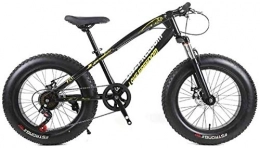 LBWT Fat Tyre Bike LBWT Student Outdoor Mountain Bike, 26 Inch Fat Tire Road Bicycle, High Carbon Steel, 7 / 21 / 24 / 27 Speeds, With Disc Brakes And Suspension Fork, Gifts (Color : Black, Size : 24 Speed)