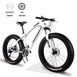 LDLL Bike LDLL Mountain Bike 26 Inches Gearshift Outroad Bicycles, Fat Tire Hard Tail Mountain Trail Bike, With Disc Brake Adjustable Seat
