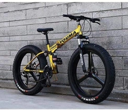 Leifeng Tower Fat Tyre Bike Leifeng Tower Lightweight Fat Tire Bike Folding Mountain Bike Bicycle, Full Suspension High Carbon Steel Frame MTB Bike with Magnesium Alloy Wheels Double Disc Brake Inventory clearance