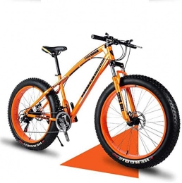 Leifeng Tower Fat Tyre Bike Leifeng Tower Lightweight Fat Tire Mountain Bike Mens, Beach Bike, Double Disc Brake 20 Inch Cruiser Bikes, 4.0 wide Wheels, Adult Snow Bicycle Inventory clearance (Color : Orange, Size : 21speed)