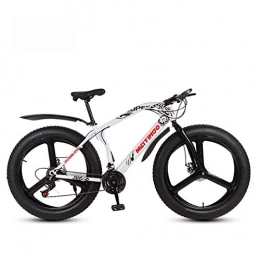 LUO Bike LUO Beach Snow Bicycle, Adult Fat Tire Mountain Bike, Bionic Front Fork Beach Snow Bikes, Double Disc Brake Cruiser Bicycle, 26 inch Wheels, B, 24 Speed, C, 21 Speed