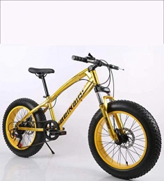 LUO Fat Tyre Bike LUO Bicycle, Fat Tire Mens Mountain Bike, Double Disc Brake / High-Carbon Steel Frame Cruiser Bikes, Beach Snowmobile Bicycle, 7 Speed, C, 24 Inches, D, 24 Inches