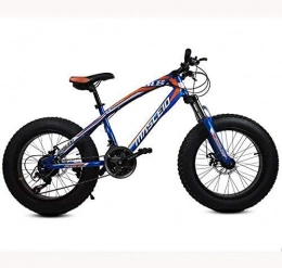 LUO Bike LUO Bike, Fat Tire Mountain Bike Bicycle for Kids and Teens, 20-Inch Wheels Bikes High-Carbon Steel Frame, Shock-Absorbing Front Fork and Double Disc Brake, C, C