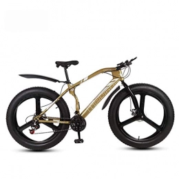 LUO Bike LUO Bike，Mens Adult Fat Tire Mountain Bike, Bionic Front Fork Beach Snow Bikes, Double Disc Brake Cruiser Bicycle, 26 inch Wheels, B, 21 Speed, D, 24 Speed