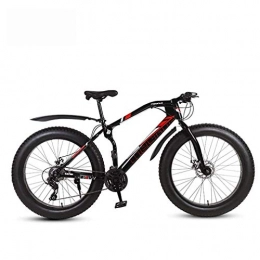 LUO Bike LUO Bike，Mens Adult Fat Tire Mountain Bike, Bionic Front Fork Cruiser Bicycle, Double Disc Brake Beach Snow Bikes, 26 inch Wheels, E, 27 Speed, A, 27 Speed
